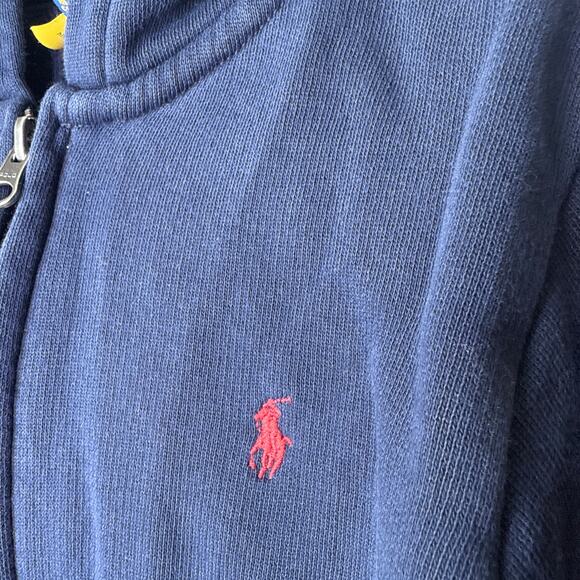 Polo Ralph Lauren Toddler Boys' Full Zip Hooded Sweatshirt SZ 5 Embroidered Logo - Picture 5 of 8